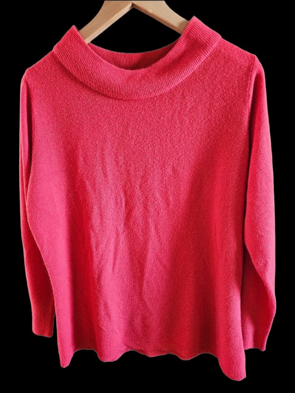 Women’s Light Red Mock Turtleneck Sweater